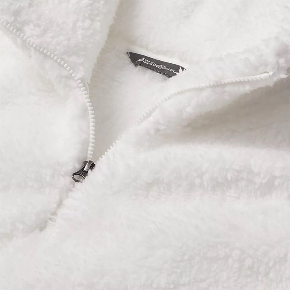 Eddie Bauer Women's Quest Plush 2.0 1/4-Zip Medium White/Snow New Condition - Picture 3 of 3